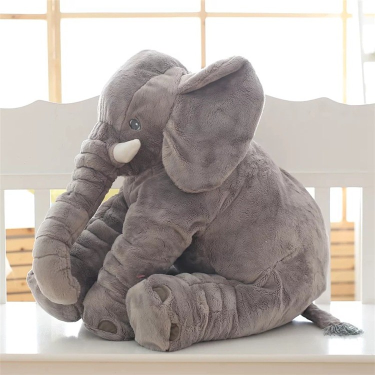 Chú voi nhồi bông mềm mại độ đàn hồi tốt đáng yêu dành cho bé 60/40cm