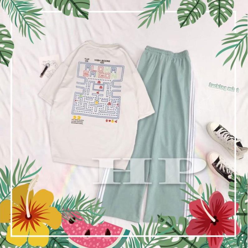 Sét áo Aloha Saigon + quần 3 sọc xanh xi măng TH6 ATSHOP CHUYÊN SỈ LẺ THỜI TRANG