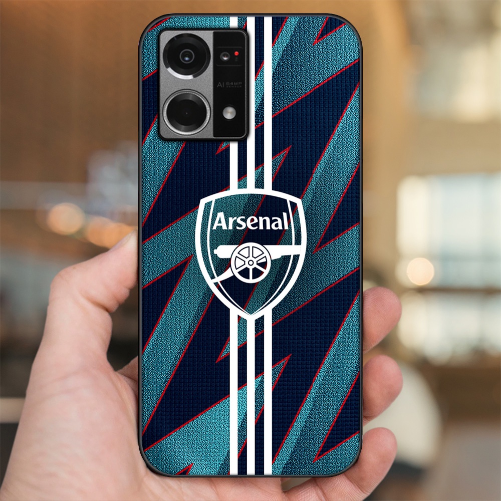Ốp lưng Oppo Reno 7 4G viền đen in hình Arsenal FC