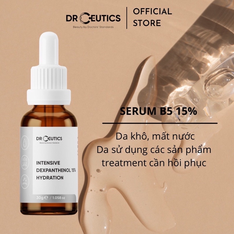 Tinh chất phục hồi Vitamin b5 intensive Dexpanthenol 15% hydration drceutics serum drceutic dr ceutics dr ceutic