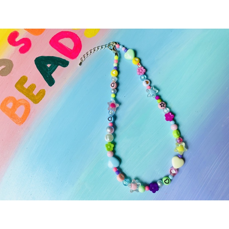 Vòng cổ handmade LILI COLORFULLY RANDOM BEADED NECKLACE - LILI'S SUMMER BEADS
