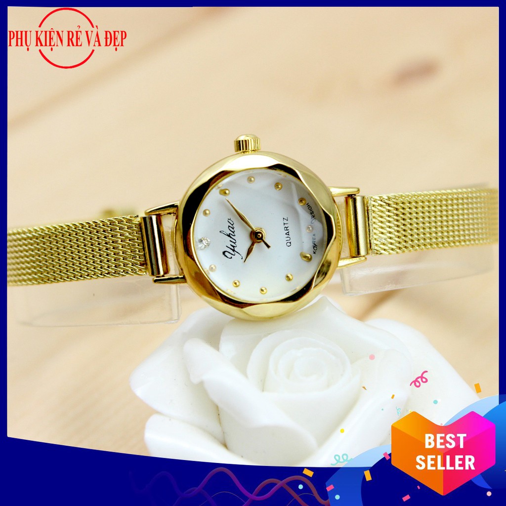 Đồng hồ nữ YUHAO thời trang (Vàng)