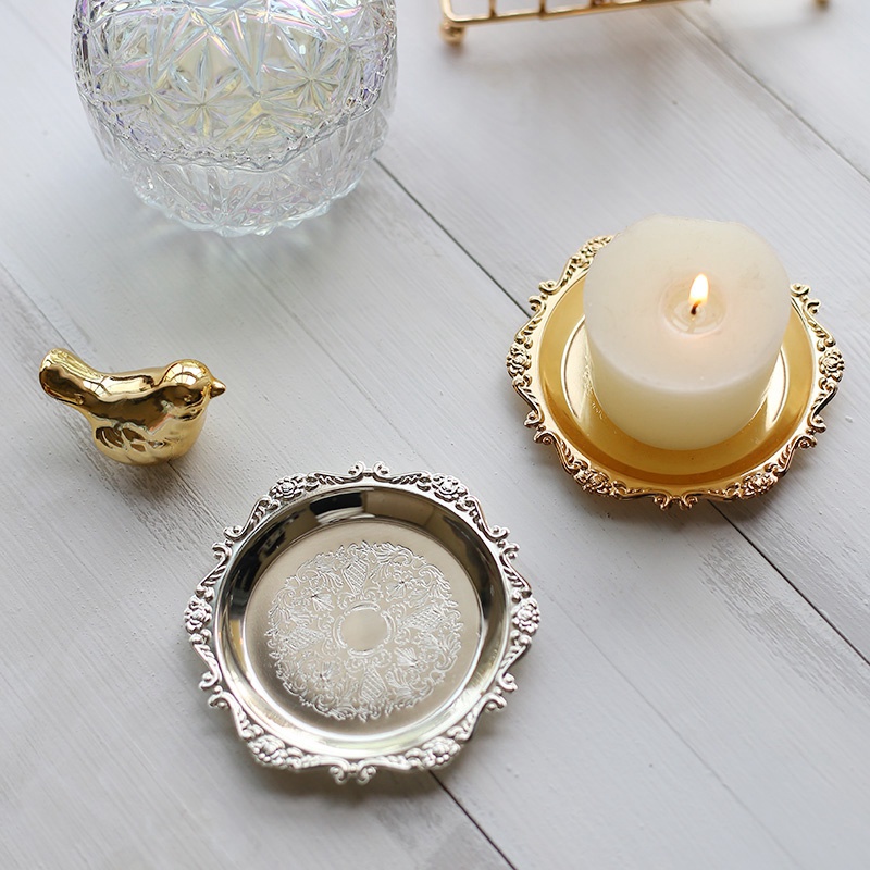 Khay Kim Loại Đựng Bánh / Trang Sức / Món Tráng Miệng Phong Cách Bắc Âu