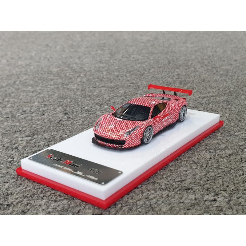 Xe Mô Hình Ferrari 458 Superme 1:64 Scale Mini ( Đỏ Superme)