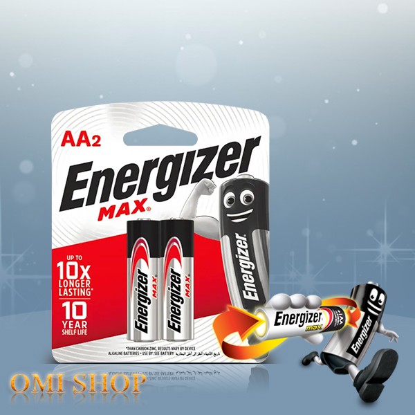 Pin tiểu AA LR6 Energizer Alkaline MAX 1.5V vỉ 2 viên