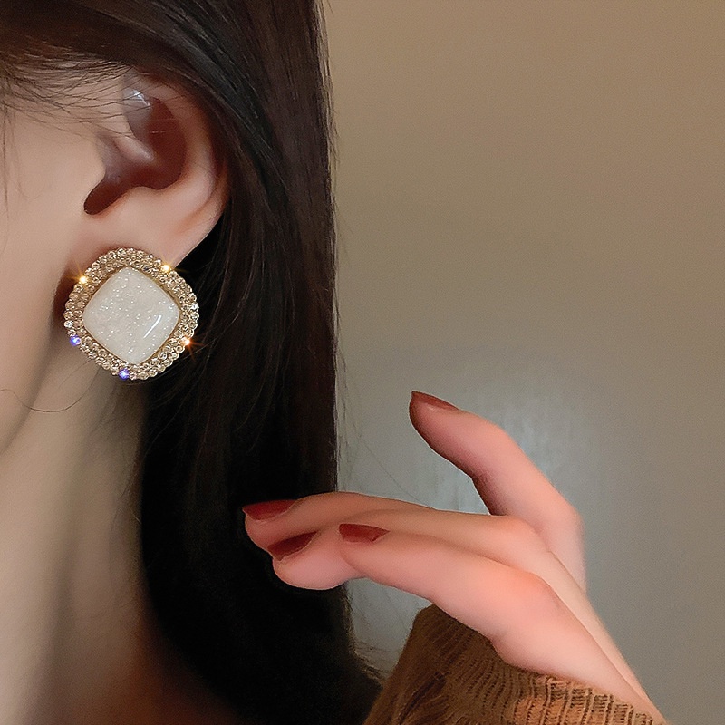 Khuyên Tai Kim Bạc S925 Phong Cách Hàn Quốc Đơn Giản Thời Trang Mới Cho Nữ