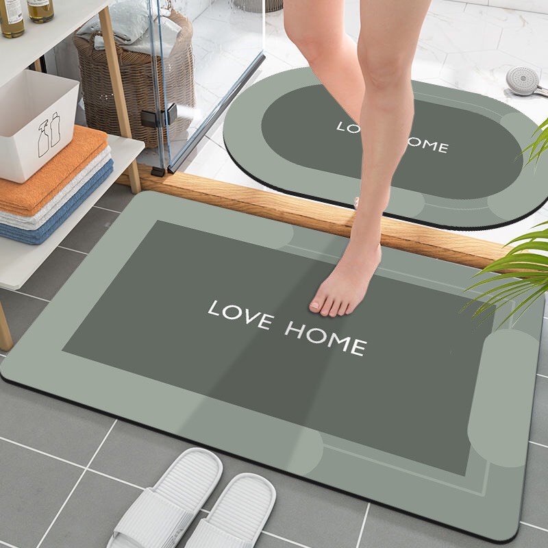 Thảm Hút Nước Siêu Thấm - Thảm Lau Chân Siêu Mềm Siêu Dày, Siêu Thấm Nước Chất Liệu Chống Trượt