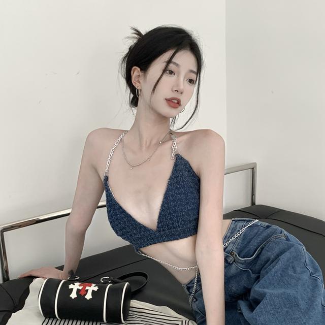 Áo Hai Dây Cổ Chữ v Thời Trang Mùa Hè Quyến Rũ Cho Nữ