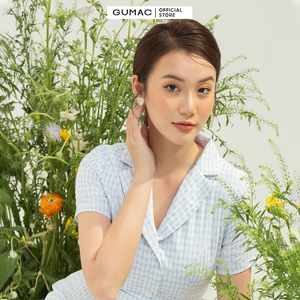 Đầm sơ mi rã ngực thời trang GUMAC DC03028