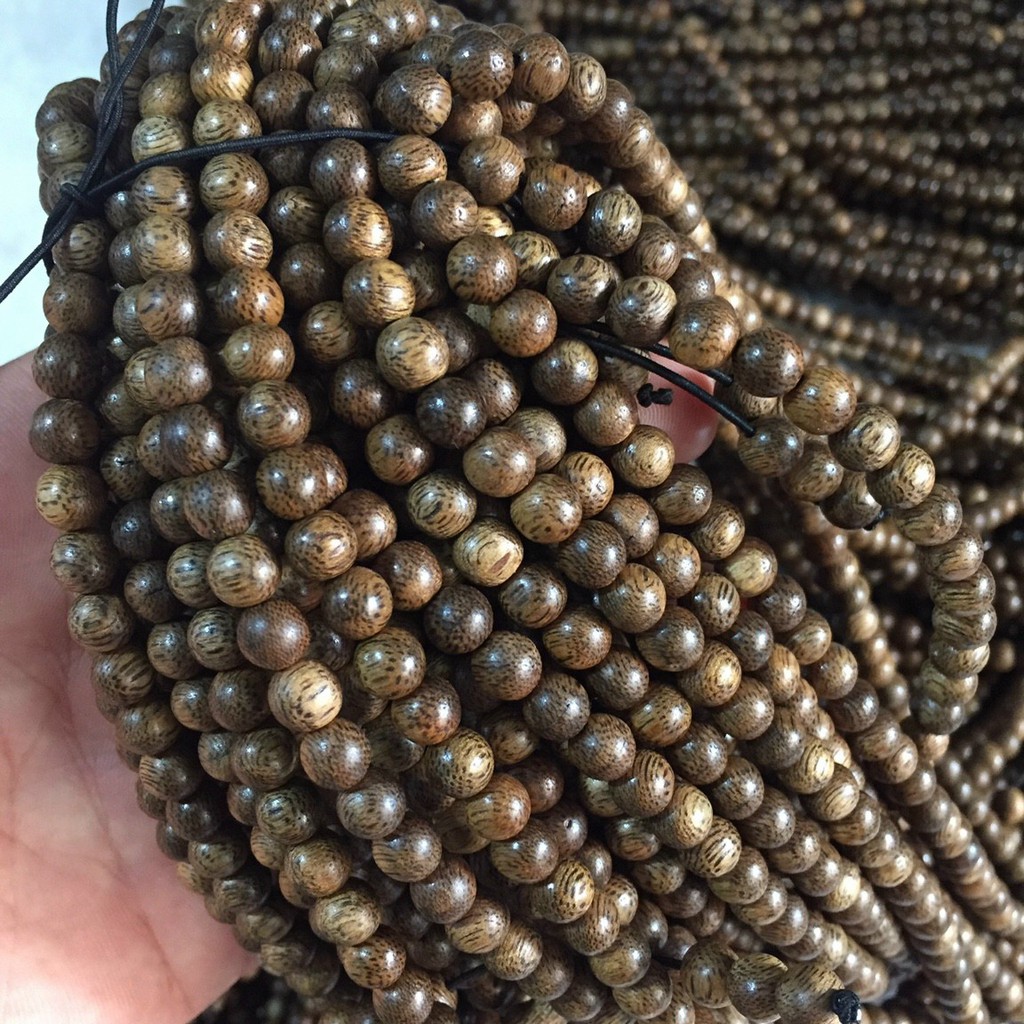 ( Tặng Lá Bồ đề ) Vòng Tay Trầm Hương Chuỗi Tràng Hạt 108 Trầm Tốc Lào Tự Nhiên 6/7/8mm ( G1022A, G1022A1, G1022B ) | BigBuy360 - bigbuy360.vn