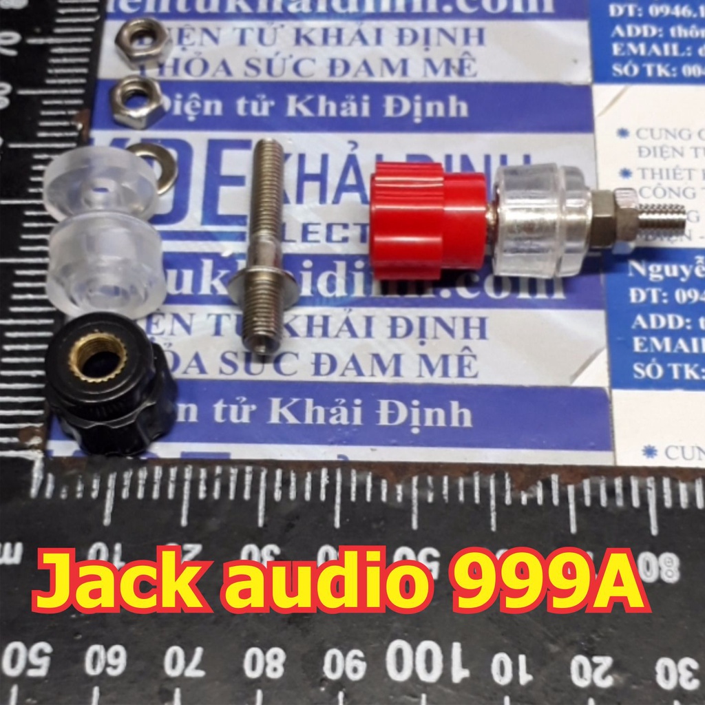 6 cái jack kết nối tín hiệu âm thanh audio 999A 5mm (3 đen, 3 đỏ) kde2431