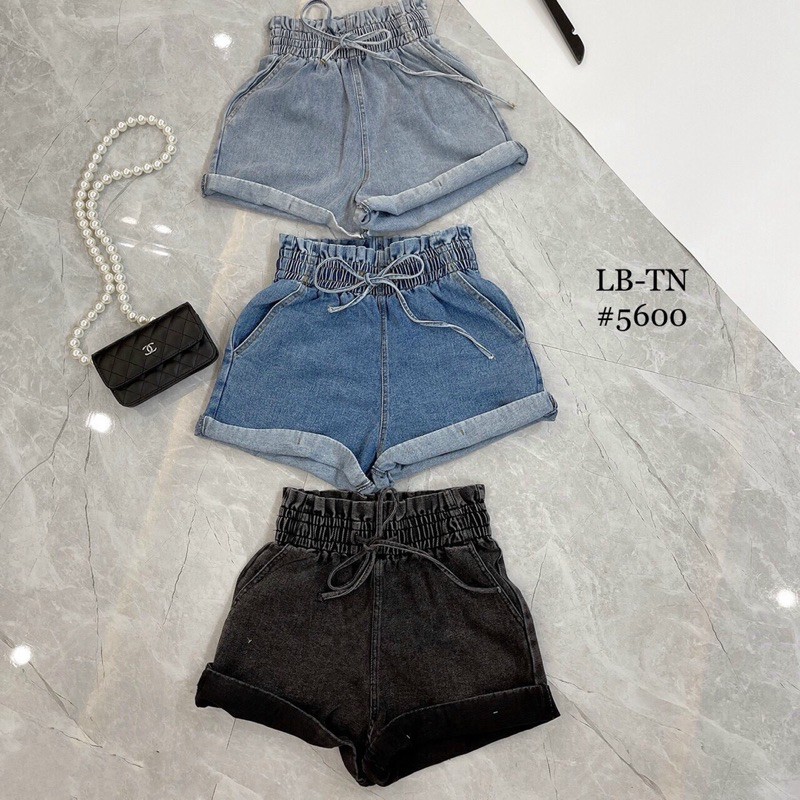quần short jean cạp chun