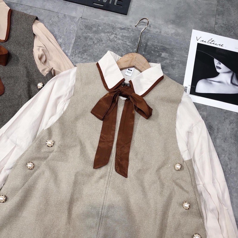 SÉT ÁO DẠ SƠ MI CỔ NƠ ❌HOT HIT❌