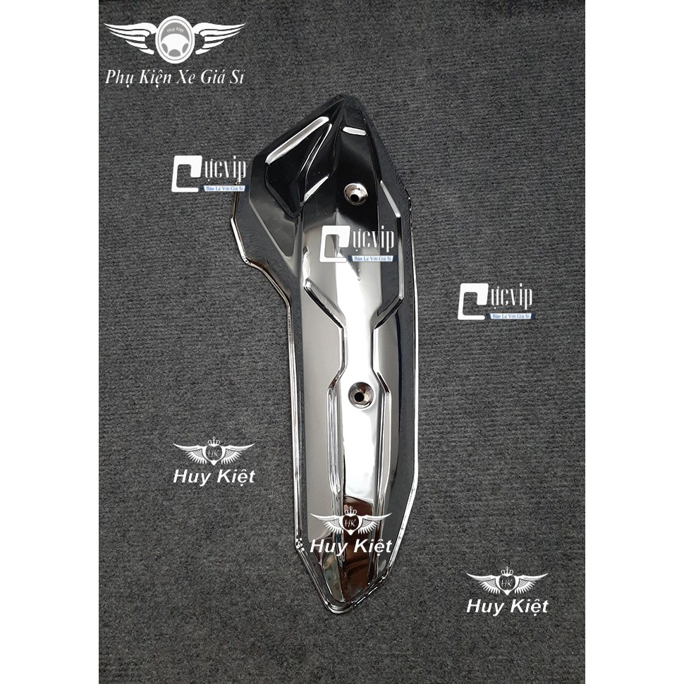 [Rẻ Vô Địch] - (1641) - Ốp Pô Inox Cho Xe Vario 2015 - 2017, AirBlade 2013 - 2020