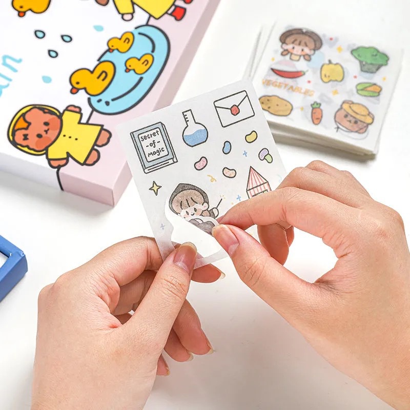 Miếng Dán Sticker Họa Tiết Hoạt Hình Trang Trí S80 Taro Stationery