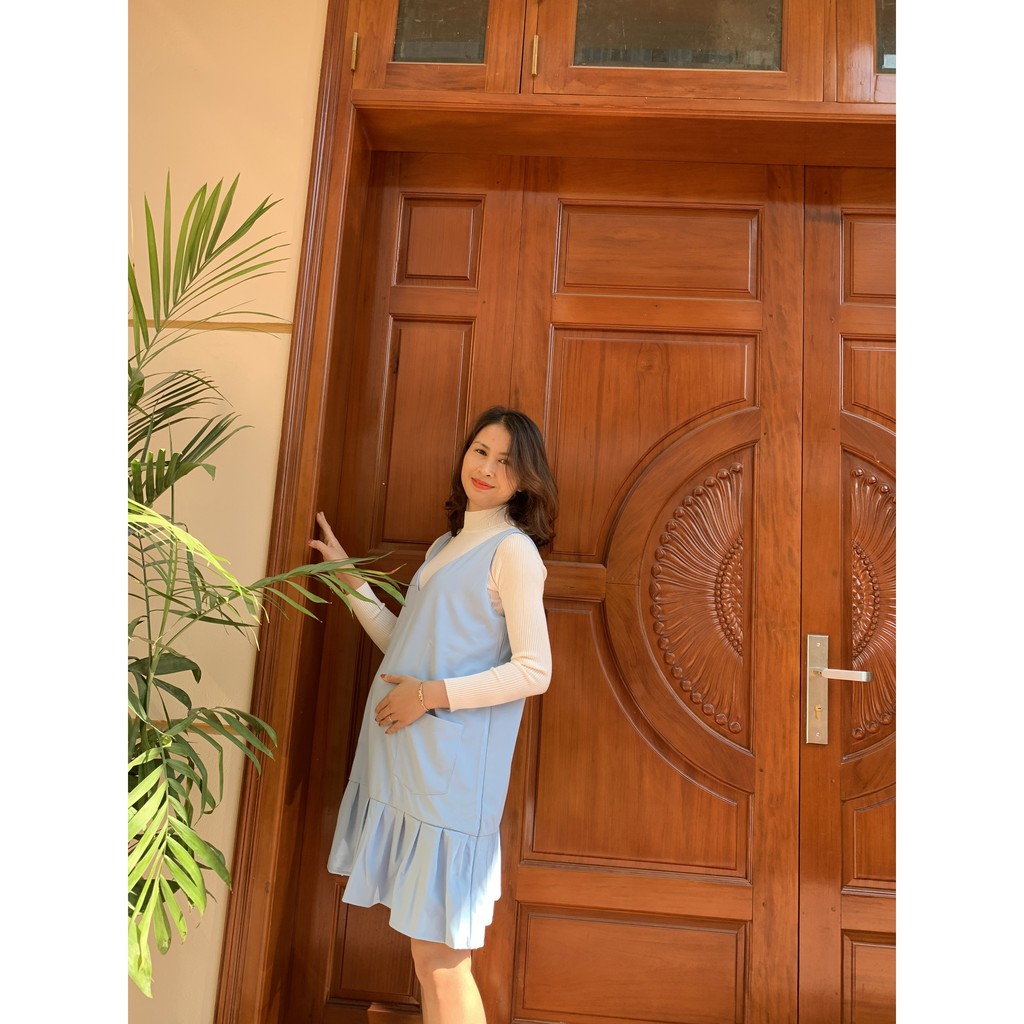 [Xả kho] Váy bầu cao cấp ❤️thiết kế sang chảnh, rộng rãichất liệu vô cùng thoáng mát☘️Free size 43~68kg