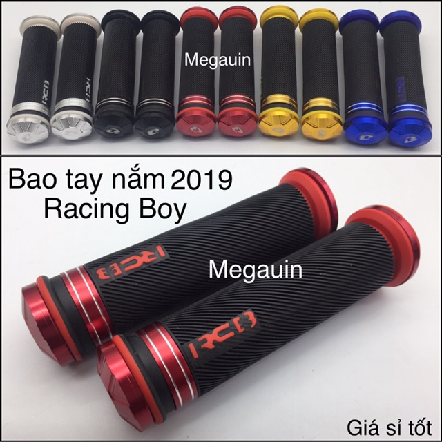 Bao tay nắm cao su Racing Boy gù nhôm CNC xe máy (giá 1 cặp)