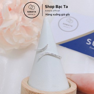 Nhẫn bạc nữ đính đá thiết kế mới 2021 - SNN20 - Sobata