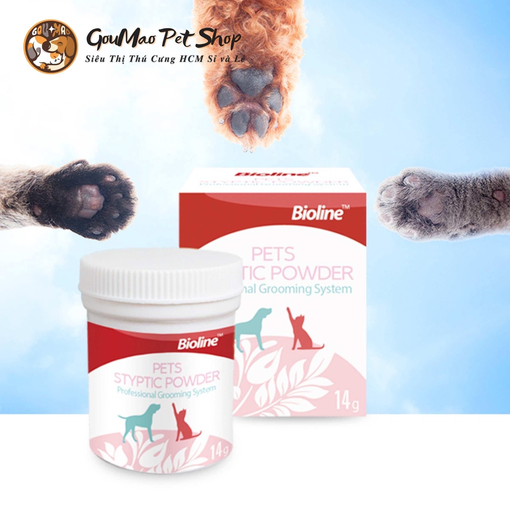 [Chính hãng] BỘT CẦM MÁU BIOLINE CHO CHÓ VÀ MÈO - GOUMAO PET