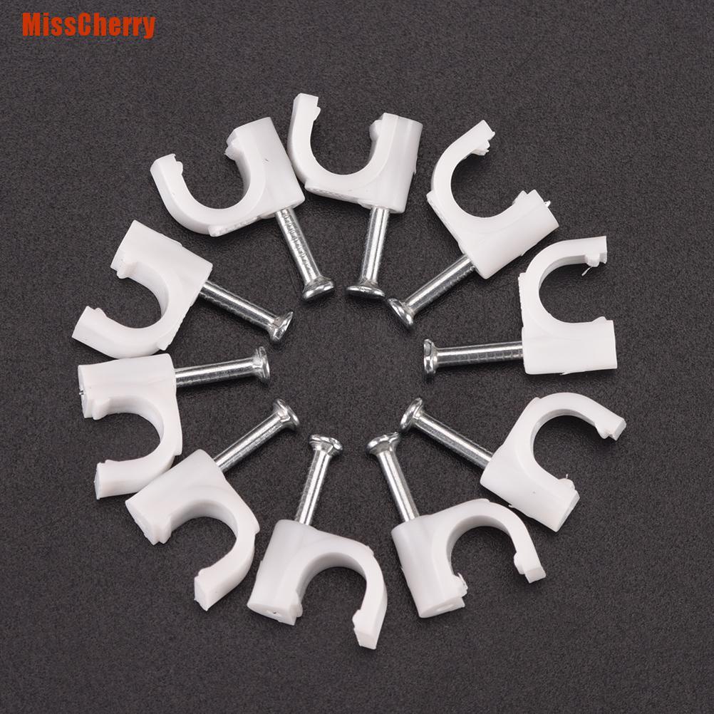 100 Đinh kẹp thép cứng mạ kẽm 6mm Rg59 Coax Cat5 thông dụng