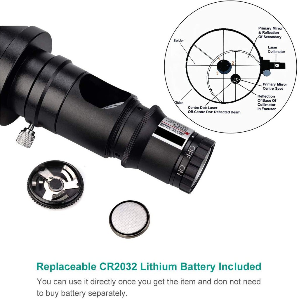 Kính Viễn Vọng Bằng Laser SVBONY SV121 1.25 inch Với Adapter 2 inch Cho Newtonian Dobsonian Marca