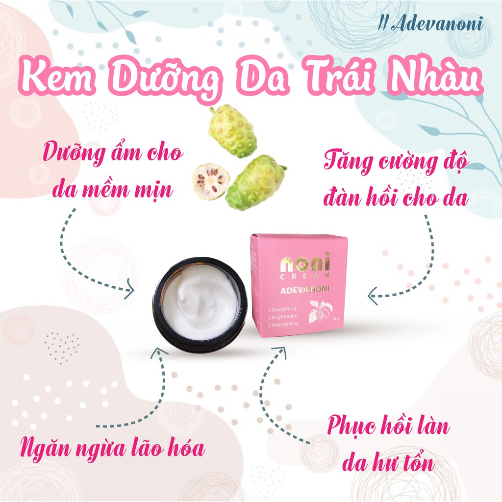 Kem Dưỡng Da Trái Nhàu - Ốc Sên Adeva (Snail Noni Cream) 50 Gram