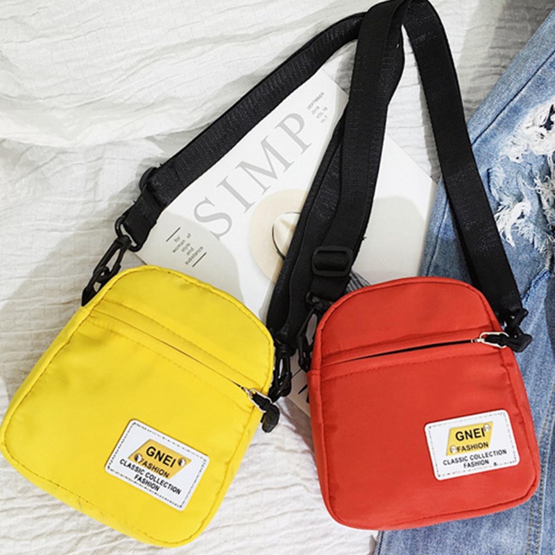 Túi Đeo Chéo Vai Bằng Nylon Màu Sắc Thời Trang Dành Cho Nữ