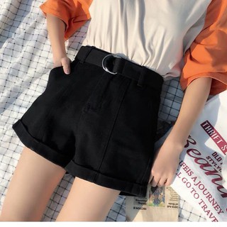 quần Short ống rộng phong cách ulzzang, quần jean sắn gấu_C1