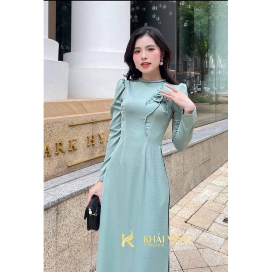 Áo Dài Tây Thi Cao Cấp Mẫu Cổ Dóc Đính Kết Thủ Công Tỉ Mỉ