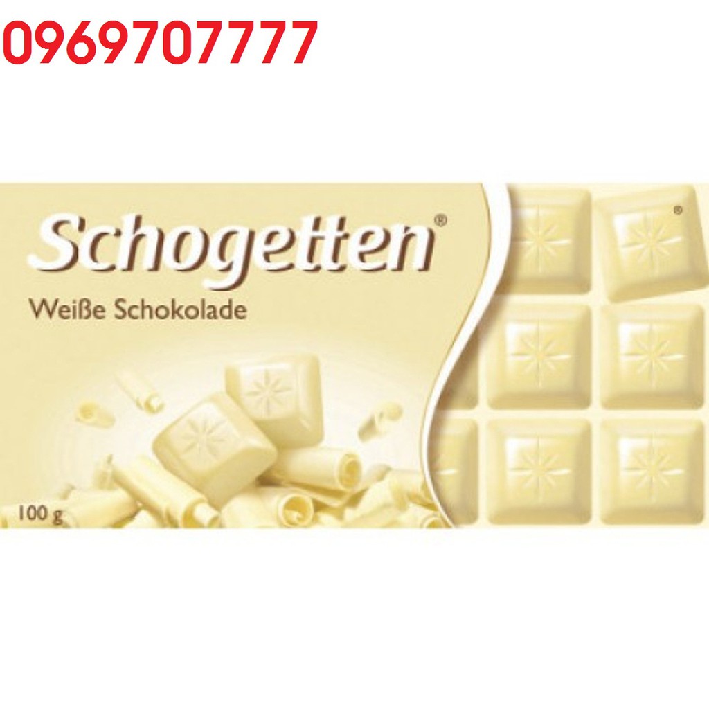 Chocolate Schogetten Weibe Schokolade vị White Choco 100gr