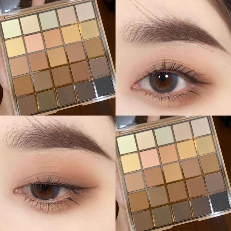 Bảng Phấn Mắt Glamcolour 25 Màu Sắc Tông Lì / Lấp Lánh Trang Điểm Đa Năng