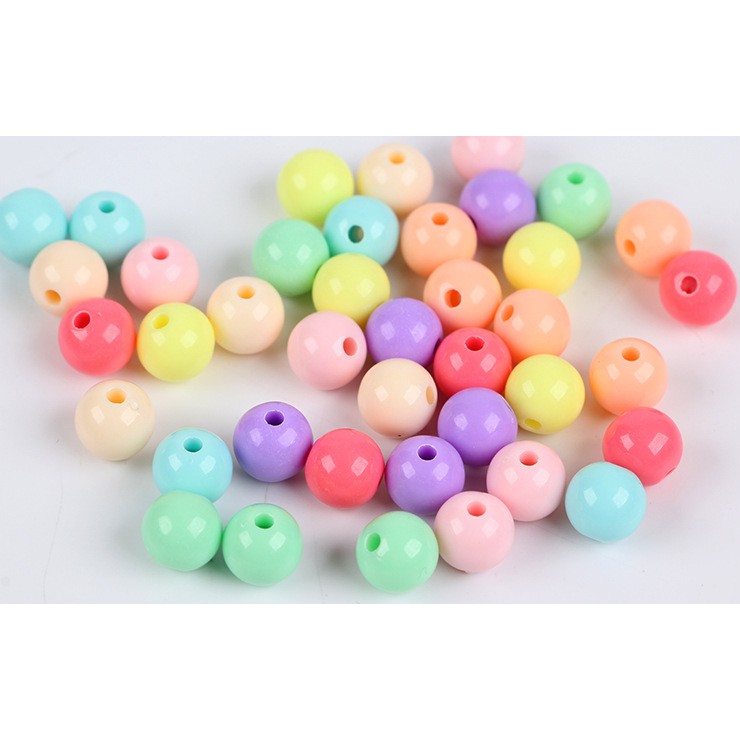 Hạt Xâu Làm Trang Sức Màu Sắc Tươi Sáng 6-14mm DIY