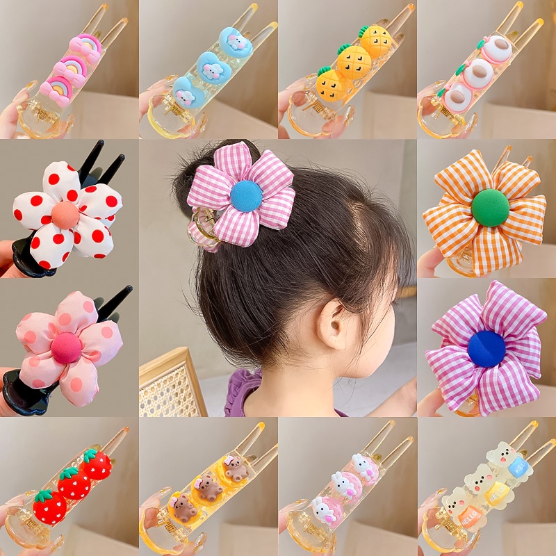 Kẹp Tóc Hình Bông Hoa Phong Cách Hàn Quốc Dễ Thương Dành Cho Bé Gái