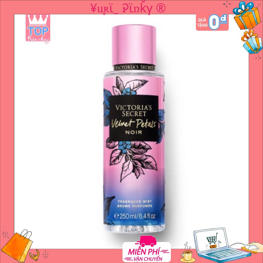 Xịt Thơm Body Victoria’s Secret Velvet Petals Noir (30ml-50ml-100ml) (HÀNG CÓ SẴN) | Thế Giới Skin Care