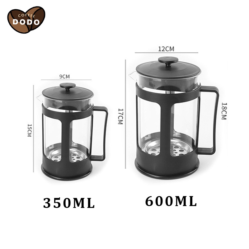 Bình pha cà phê kiểu pháp 350/600ml ​french press ấm pha cà phê trà ​thủy tinh Bình pha trà ​French press