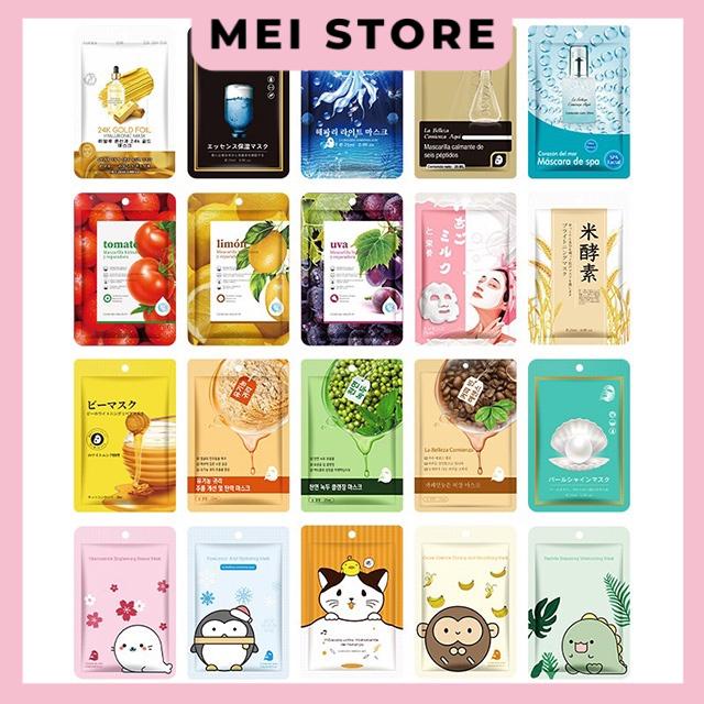 Combo 50 Gói Mix Ngẫu Nhiên Mặt Nạ Giấy Các Loại Nội Địa Trung Cao Cấp