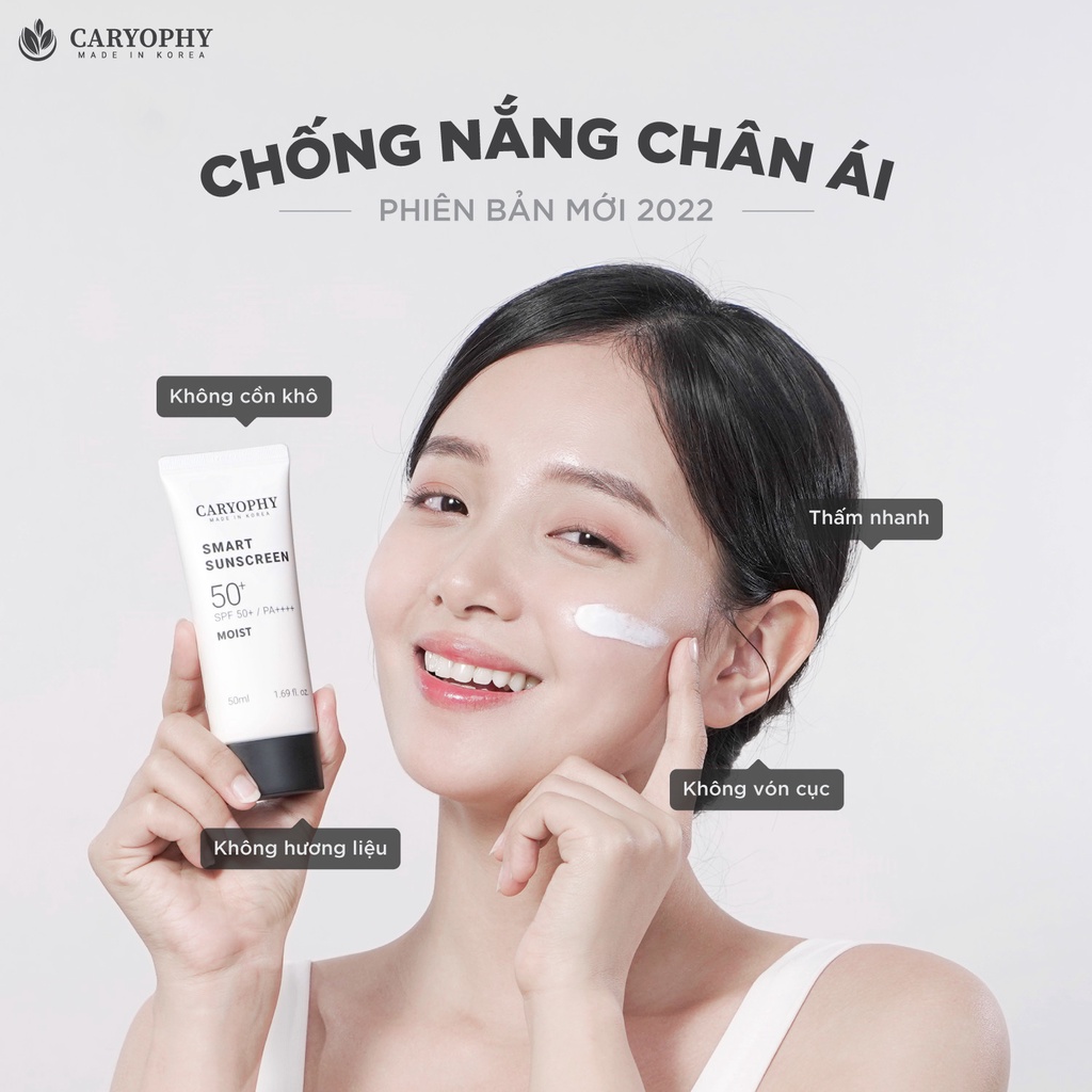 Kem Chống Nắng Dưỡng Ẩm Ngăn Mụn Caryophy Smart Moist Sunscreen 50ml