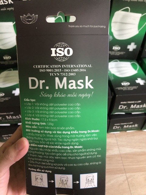 Khẩu trang kháng khuẩn 4 lớp Dr.Mask