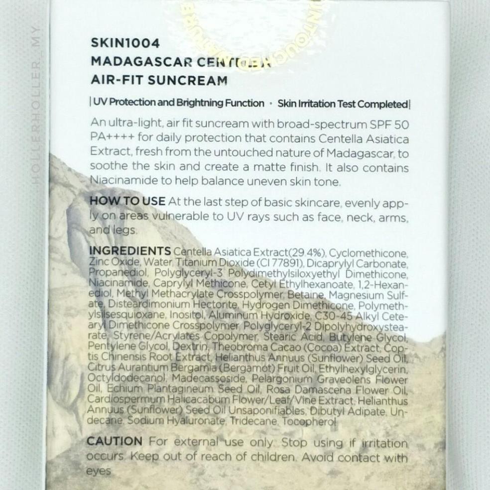 Kem Chống Nắng Rau Má Skin1004 Madagascar Centella Air-fit Suncream SPF50+ PA++++ 50ml (Vari Waxingcream)