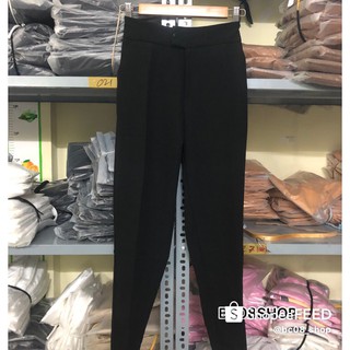 Quần Tây Baggy Đen Lưng Cao Basic có size BC80