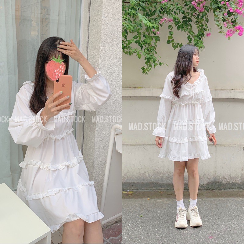 [Mã FAGREEN1505 giảm tới 30K đơn 99K] ] ❌VÁY BÁNH BÈO NHIỀU TẦNG TRẮNG 🌿 Váy thiết kế | BigBuy360 - bigbuy360.vn