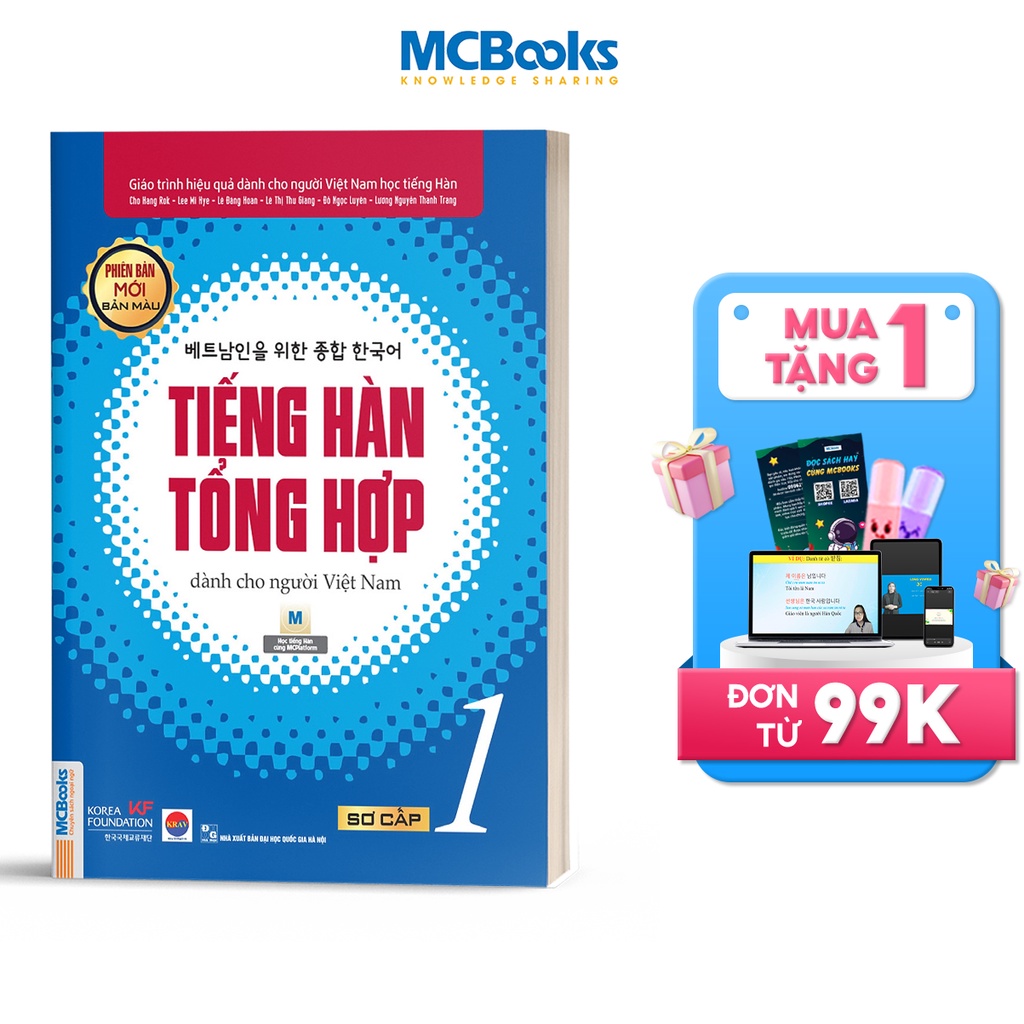 Sách - Tiếng Hàn Tổng Hợp Dành Cho Người Việt Nam Trình Độ Sơ Cấp Tập 1 - Bản Màu