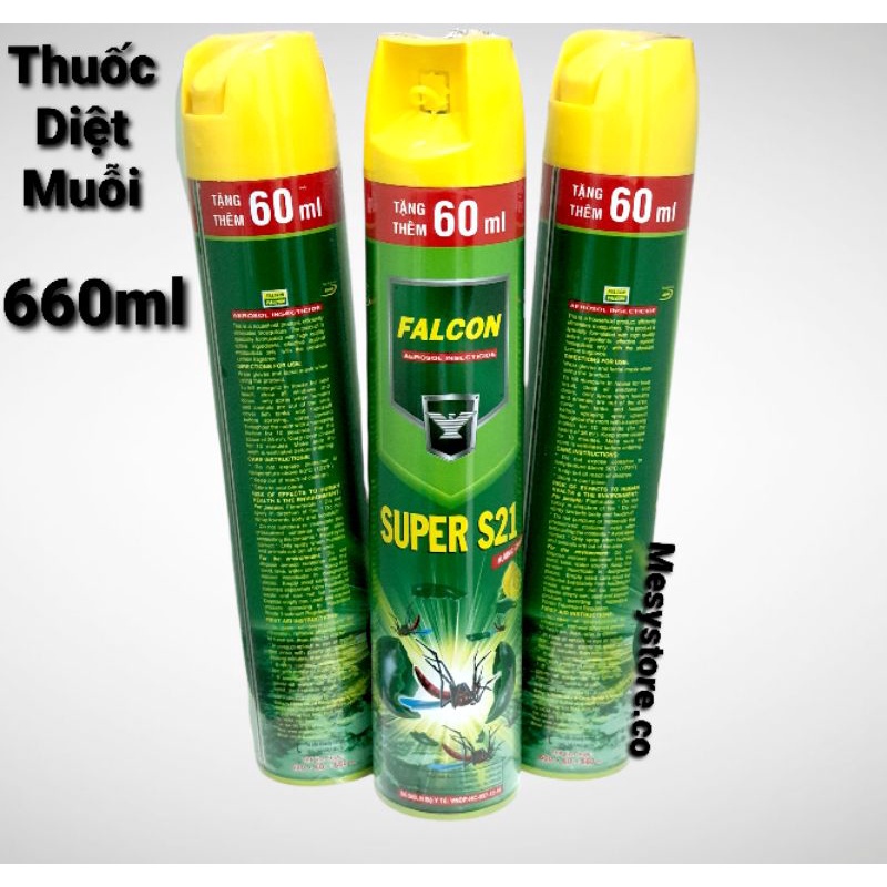 BìnhThuốc Xịt Muỗi Falcon Aerosol Insecticide Super S21 Hương Chanh Dễ Chịu