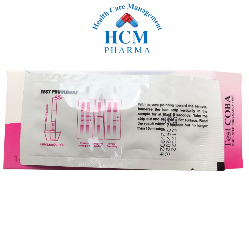 Que thử thai 2 vạch TEST COBA công nghệ mới, cho kết quả chính xác siêu nhanh, chỉ sau 60s HCM PHARMA DHG17