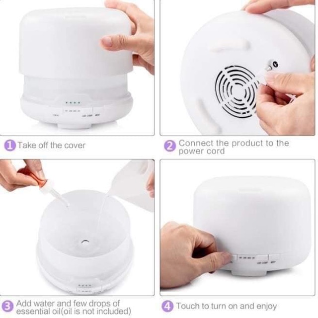 MÁY KHUYẾCH TÁN PHUN SƯƠNG TRỤ TRẮNG 500ml