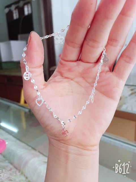 Lắc chân bạc đẹp