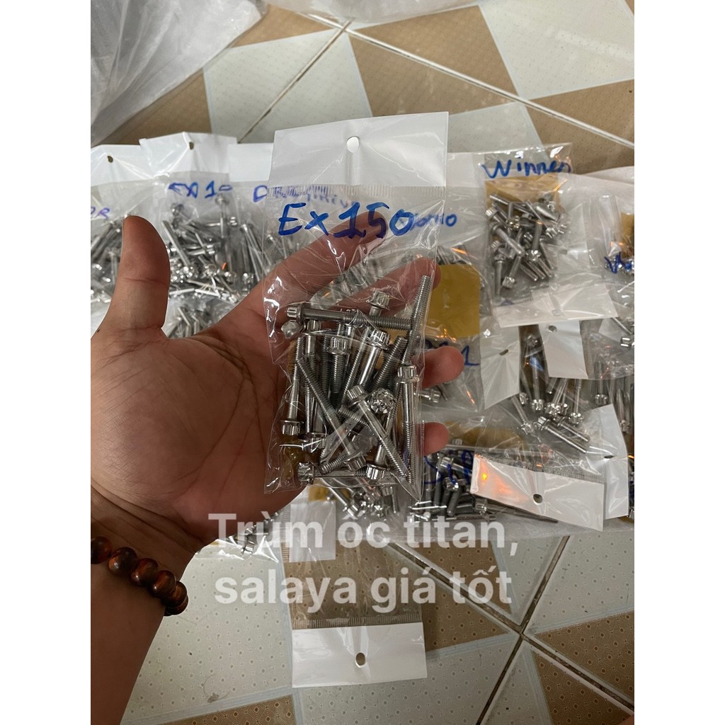 Ốc Lốc Máy Inox Salaya Gắn Các Dòng Xe Honda. Yamaha, Suzuki