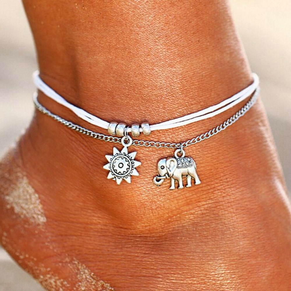 Lắc chân hợp kim nhiều lớp phong cách Bohemian