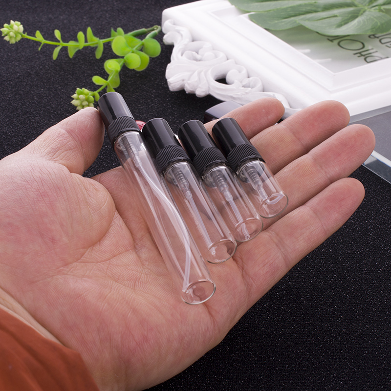 [Hàng mới về] Set 5 chai xịt thủy tinh trong suốt 2/3/5/10ml đựng nước hoa mỹ phẩm đa dụng