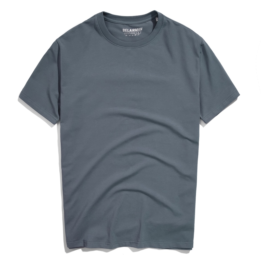 Áo thun tay ngắn nam nữ cổ tròn basic vải Cotton trơn dày dặn, nhiều màu - BELAIRMAN